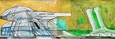 Print of Abstract Architecture Drawings by Jim Harris