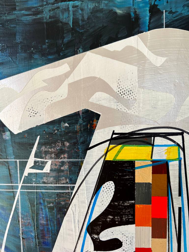 Original Abstract Architecture Painting by Jim Harris