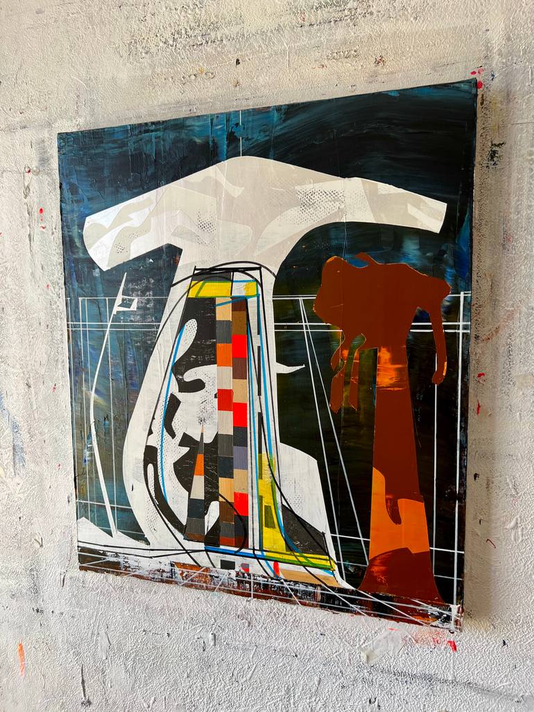 Original Abstract Architecture Painting by Jim Harris