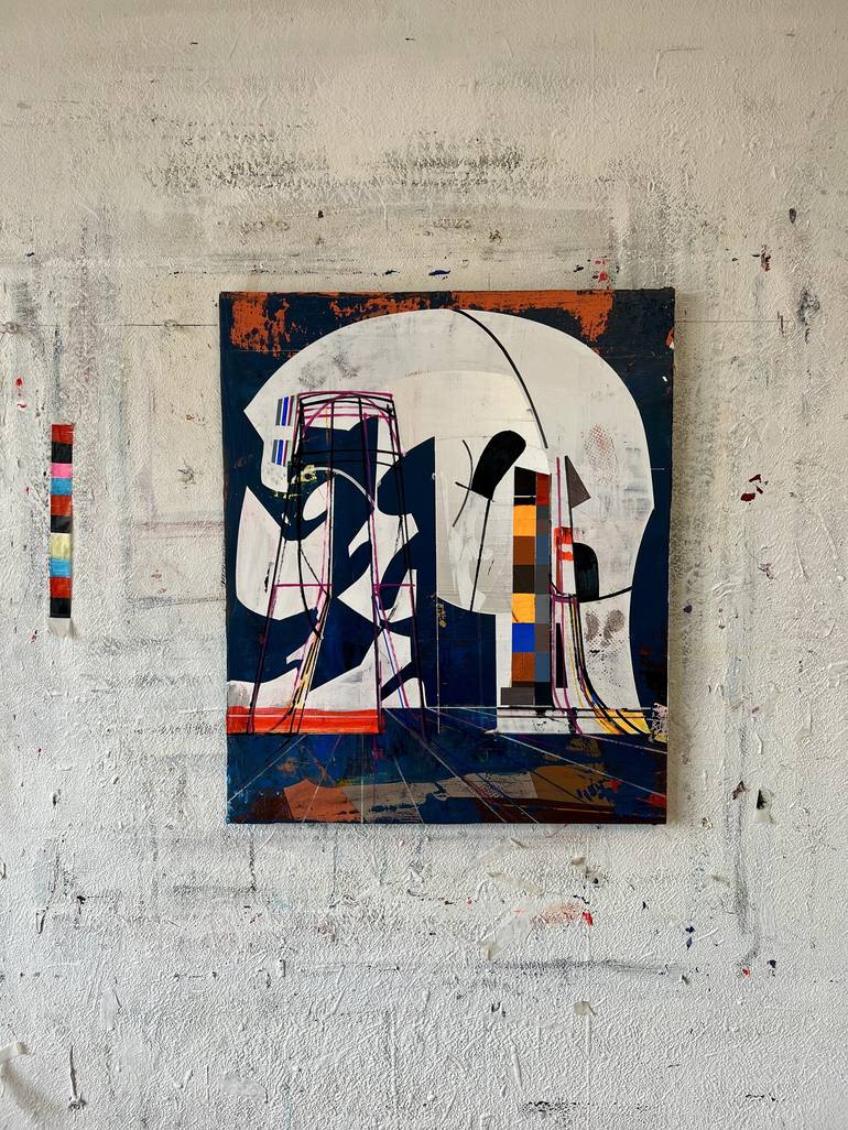 Original Abstract Architecture Painting by Jim Harris