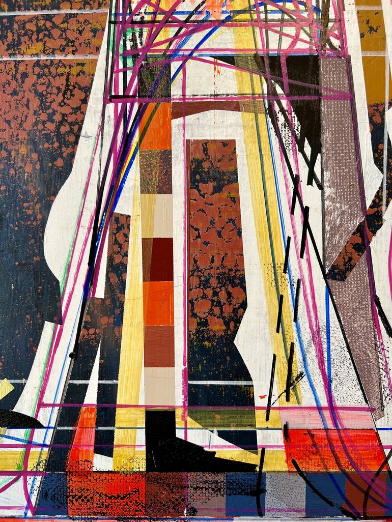 Original Abstract Architecture Painting by Jim Harris