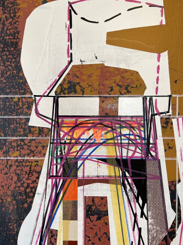 Original Abstract Architecture Painting by Jim Harris