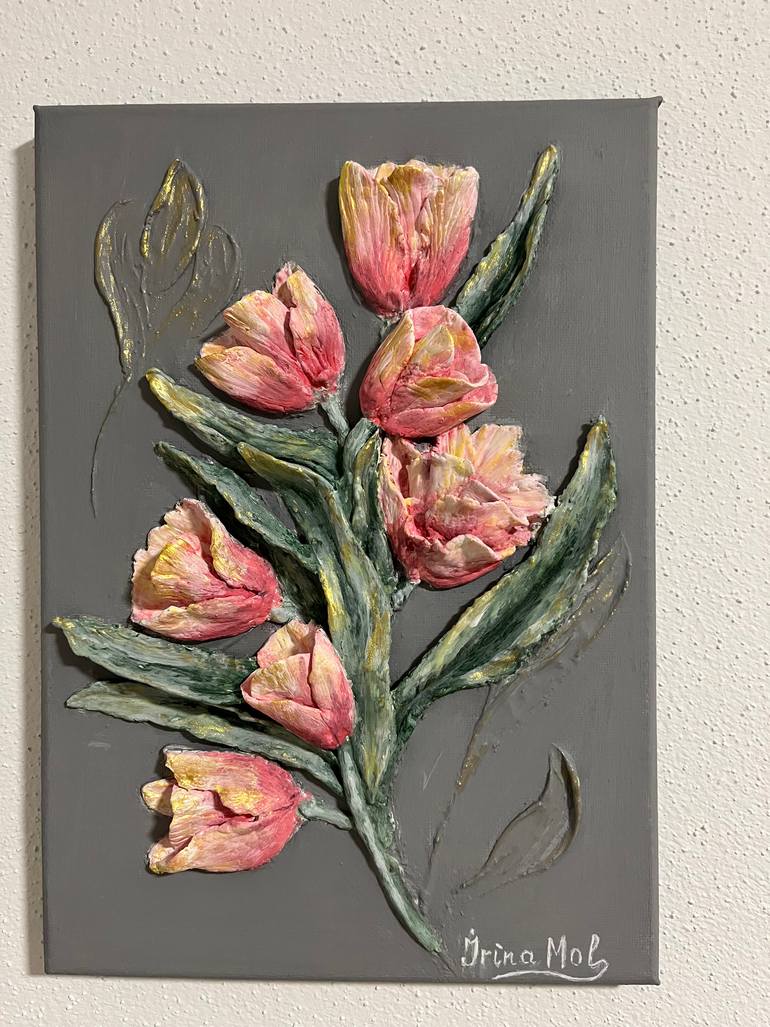 Original Art Nouveau Botanic Mixed Media by Irina Moldovanova