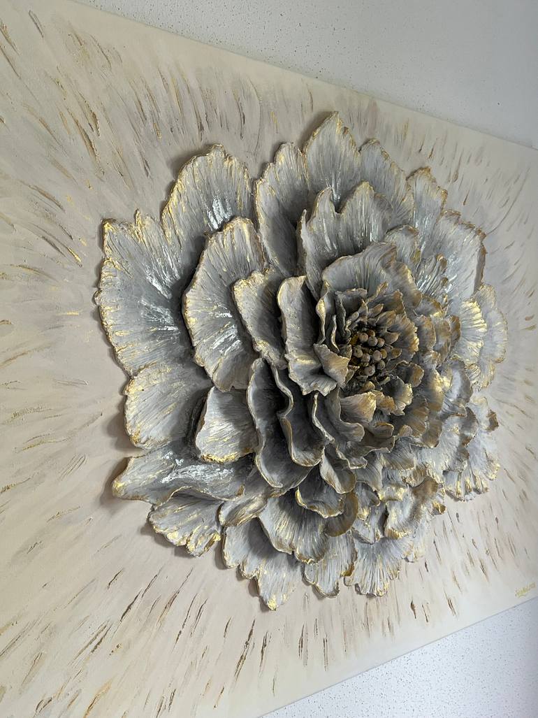 Original Abstract Floral Painting by Irina Moldovanova
