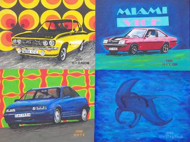 Print of Automobile Paintings by RRR T R I P P L E - R