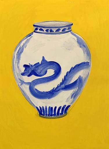 Saatchi Art Artist Mary Nicholson; Paintings, “Dragon Vase” #art