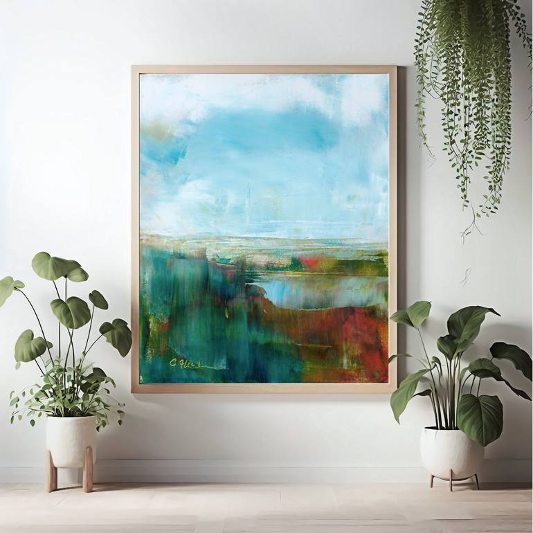 Original Abstract Landscape Painting by Cynthia Fletcher