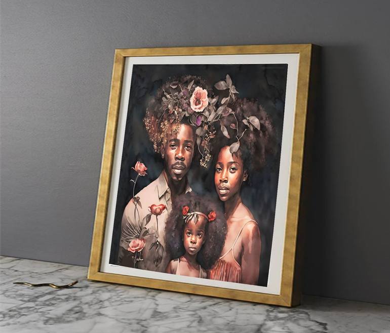 Original Family Painting by Maria Szollosi