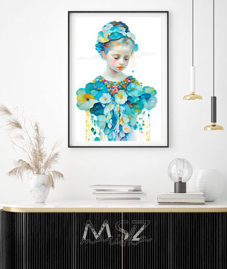 Original Contemporary Portrait Painting by Maria Szollosi