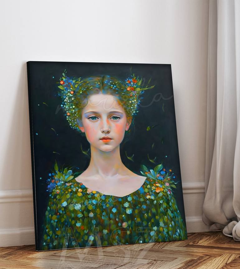 Original Portrait Painting by Maria Szollosi