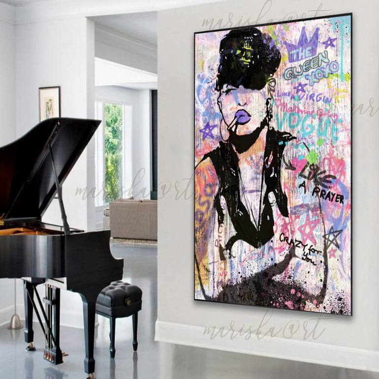 Original Pop Art Pop Culture/Celebrity Painting by Maria Szollosi