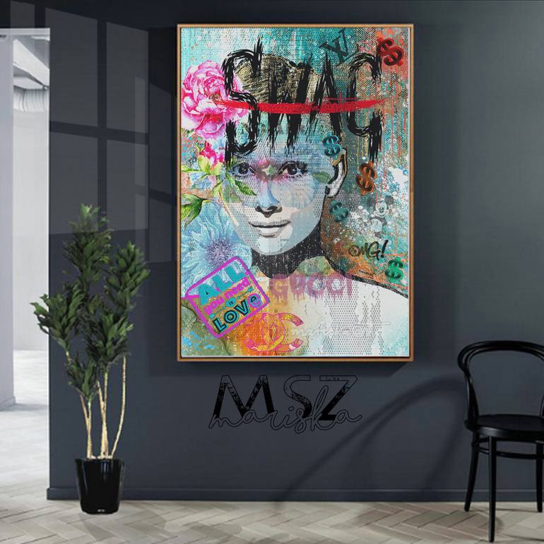 Original Pop Culture/Celebrity Painting by Maria Szollosi