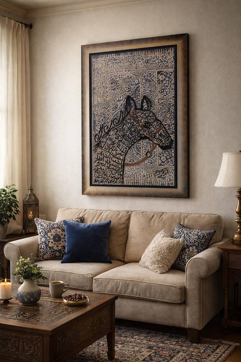 Original Contemporary Horse Painting by Zaineh Alshannaq