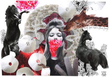 Print of Dada Horse Collage by Helen van Hoogstraten