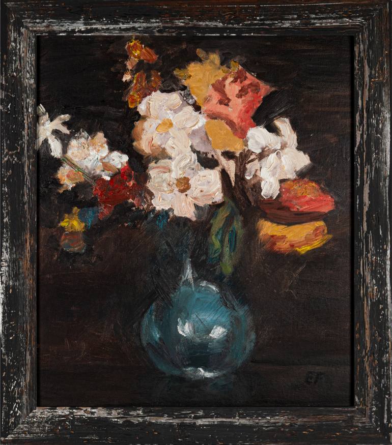 Original Impressionism Floral Painting by Elena Fontanesi