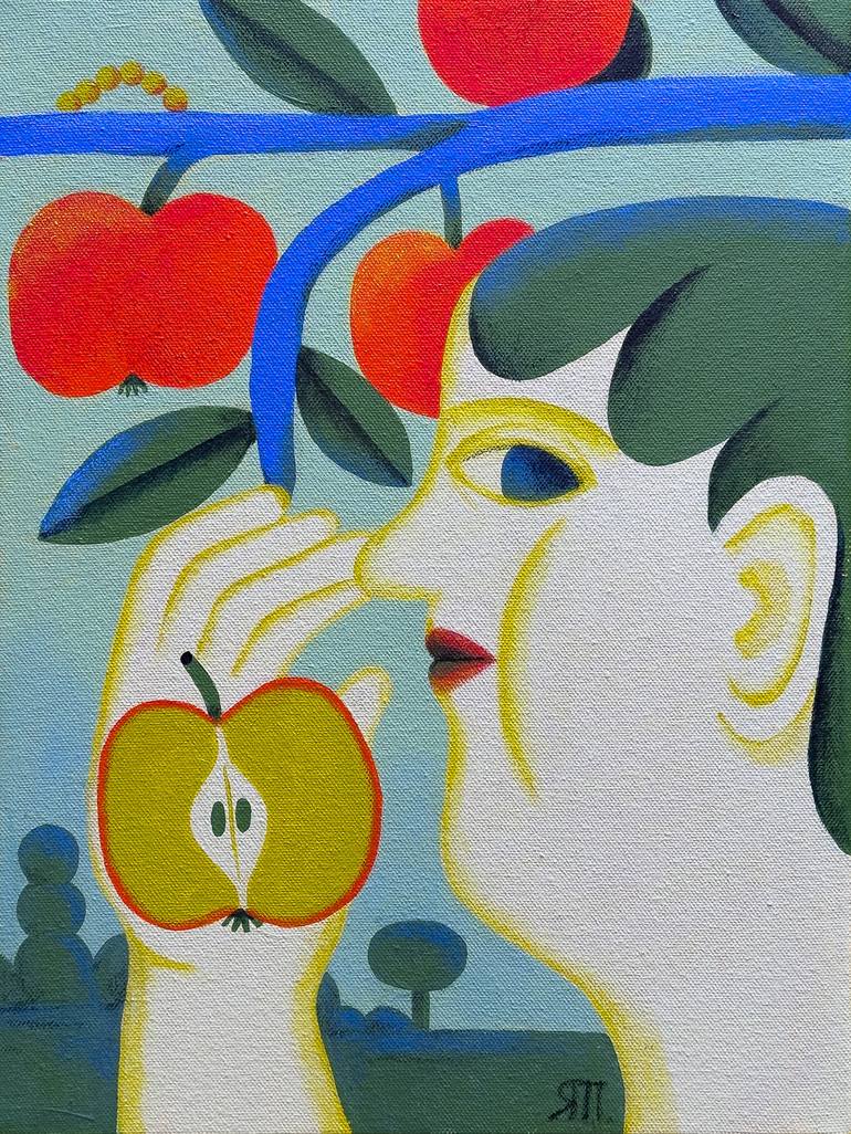 The Day I started Loving Apples Original Painting by Tania Yakunova