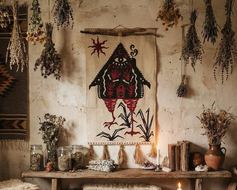 Original Folk Home Mixed Media by Adriana Catarig