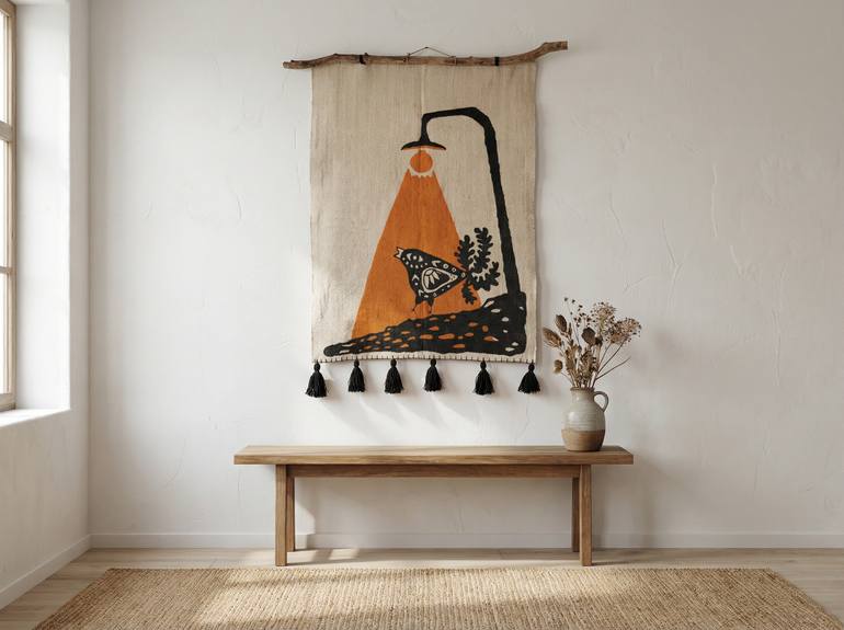 Original Folk Animal Mixed Media by Adriana Catarig