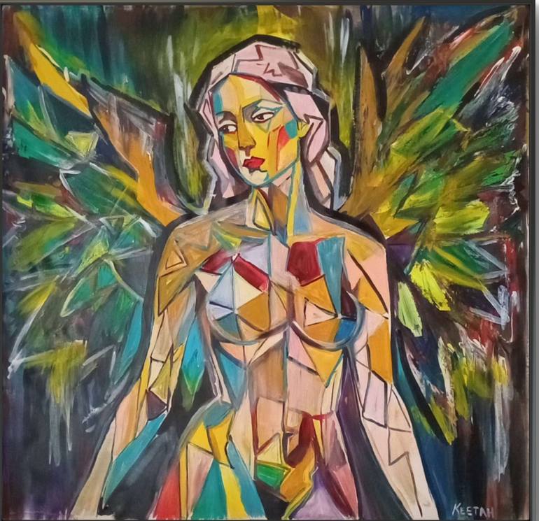 Original Abstract Expressionism Fantasy Painting by Keetah Trollope