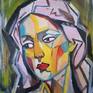 Closeup of loose brushwork