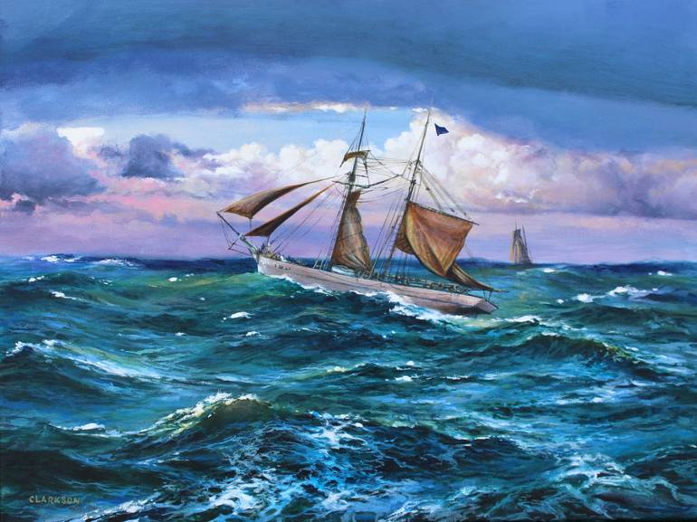 Original Realism Boat Painting by Kevin Clarkson