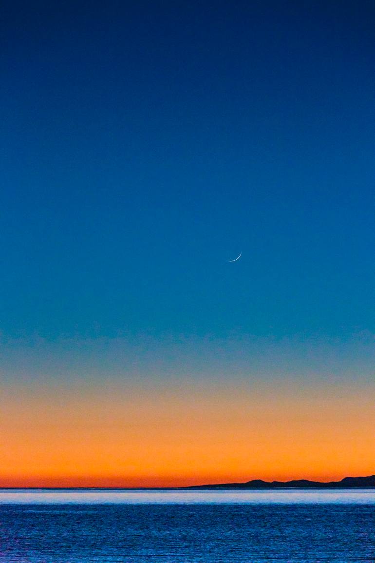 Original Sunset Photography by Rob Casey | Photorealism Art on Paper | Afterglow over Vancouver Island on the Strait of Juan de Fuca