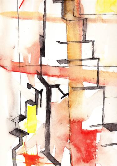 Print of Abstract Architecture Paintings by Gavin Buggy