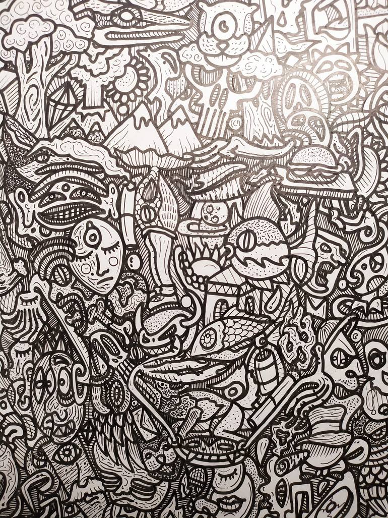 Original Black & White Religion Drawing by Arohc Art