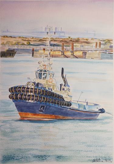 Print of Figurative Boat Paintings by richard filatre
