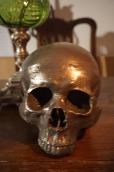 Cold Cast Bronze Skull thumb