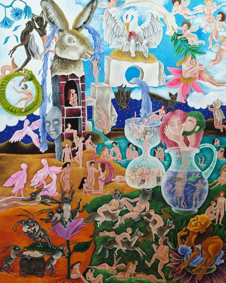 Original Symbolism Classical Mythology Painting by Karolina Radotic Klaric