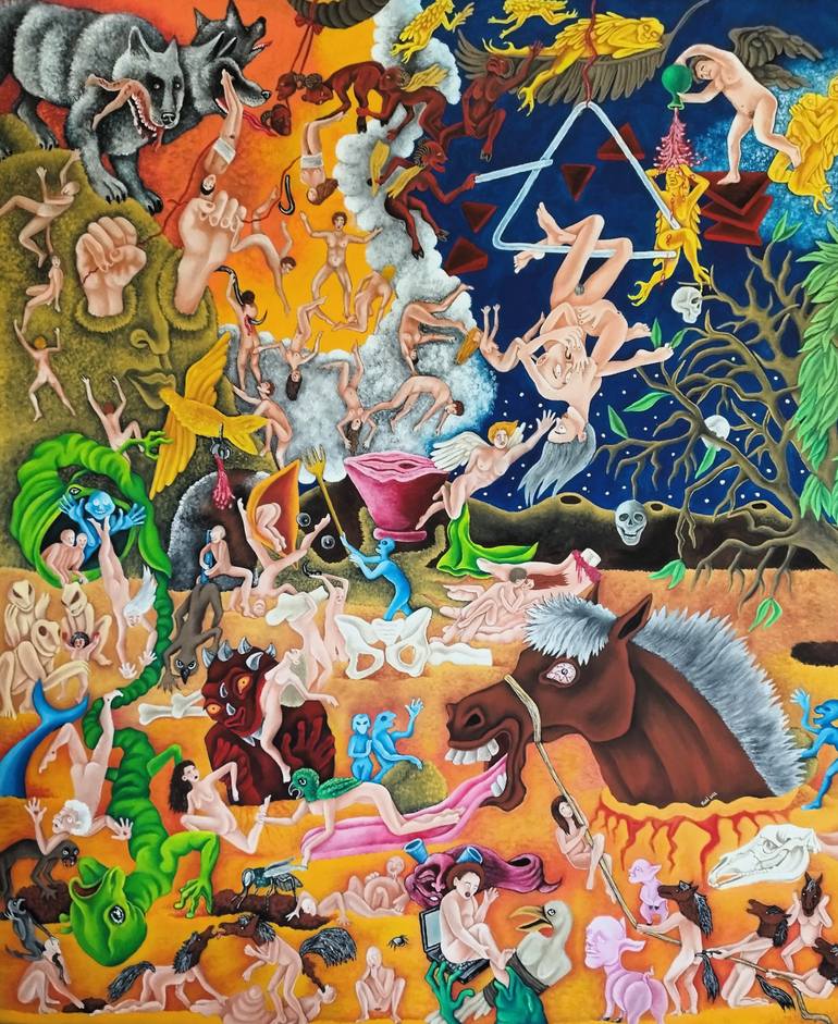 Original Symbolism Classical Mythology Painting by Karolina Radotic Klaric