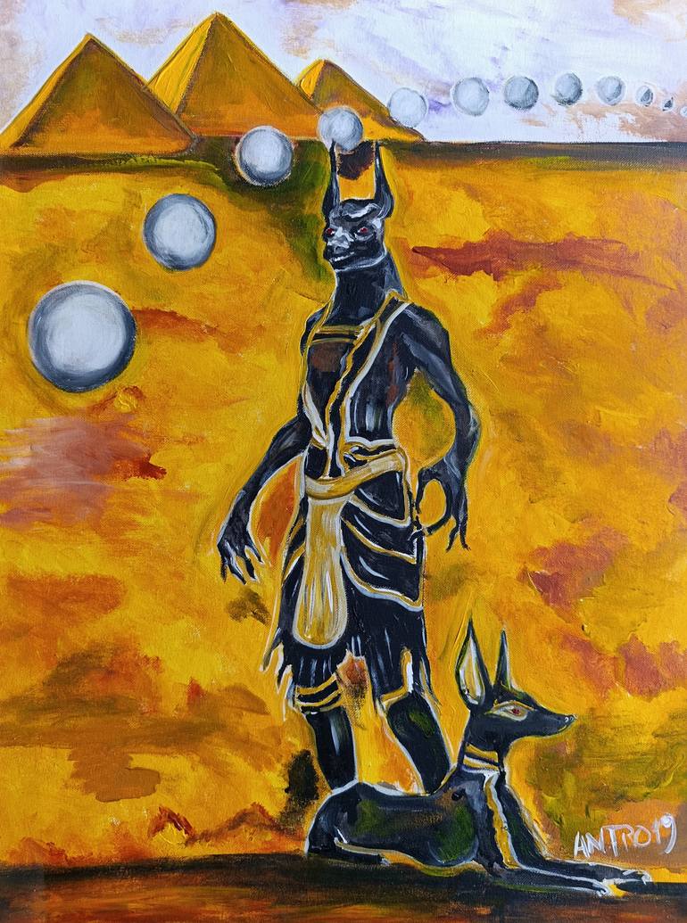 Anubis: The Keeper of the Sands Painting by Antropoetico Pittore ...