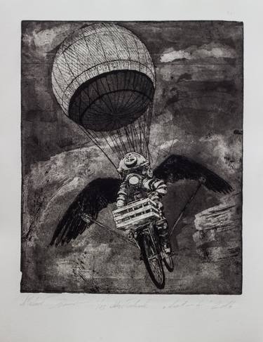 Print of Bicycle Printmaking by Michał Krawiec