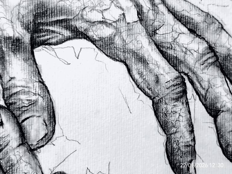 Original Realism Body Drawing by Roberto Mateu