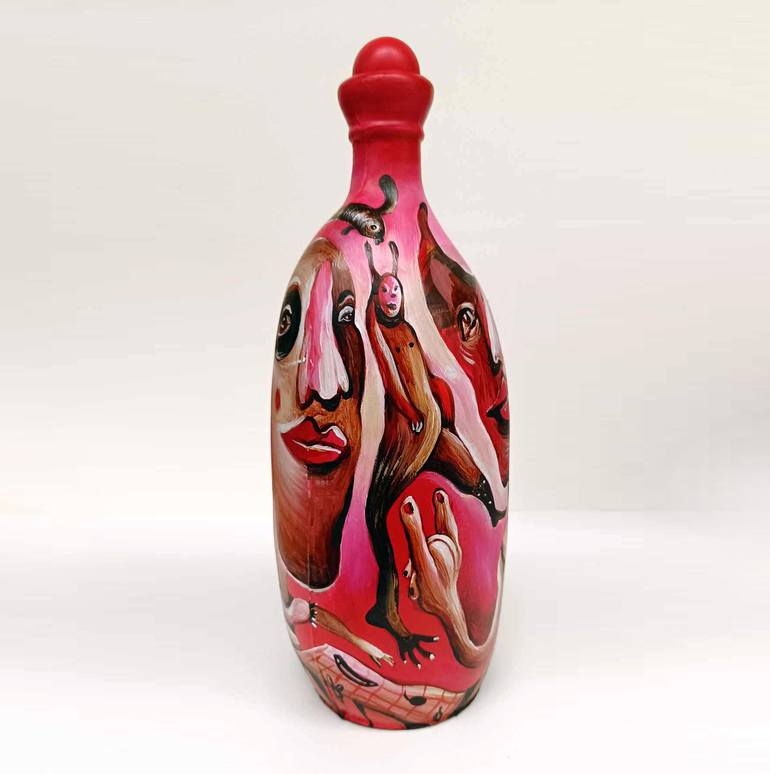 Original Figurative Fantasy Mixed Media by Valentina Brostean