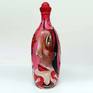 Hand-painted glass bottle / design object