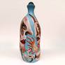 Hand-painted glass bottle / design object