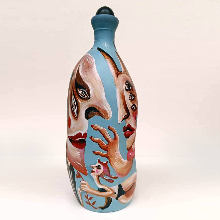 Original Contemporary Fantasy Mixed Media by Valentina Brostean