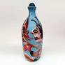 Hand-painted glass bottle / design object