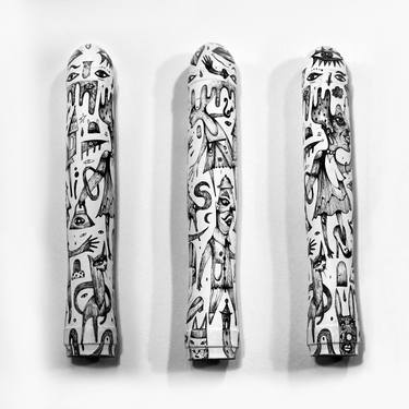 OBJECT OF DESIRE / hand painted dildo sculpted dildo in wood thumb