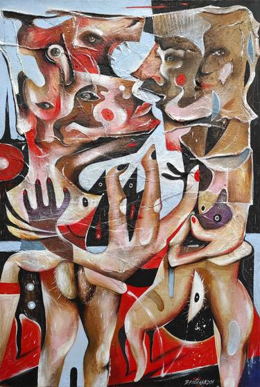 Original Contemporary Erotic Paintings by Valentina Brostean