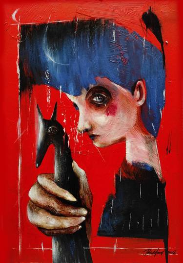 Original Expressionism Portrait Paintings by Valentina Brostean