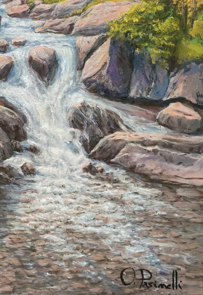Original Impressionism Landscape Painting by Osvaldo Pasinelli