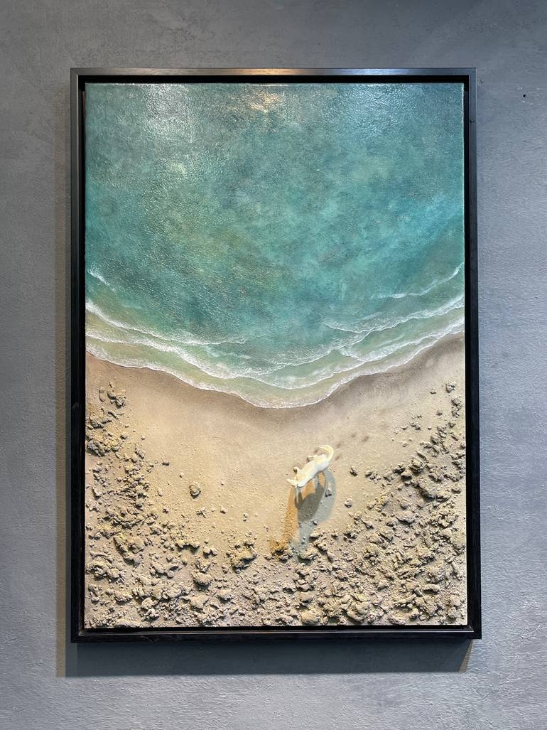 Original Abstract Horse Mixed Media by Defne Kehya