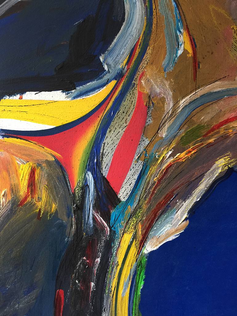 Original Abstract Expressionism Abstract Painting by Rudolf Kinsky