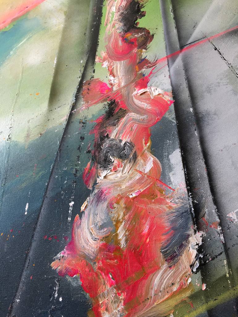 Original Abstract Expressionism Abstract Painting by Rudolf Kinsky