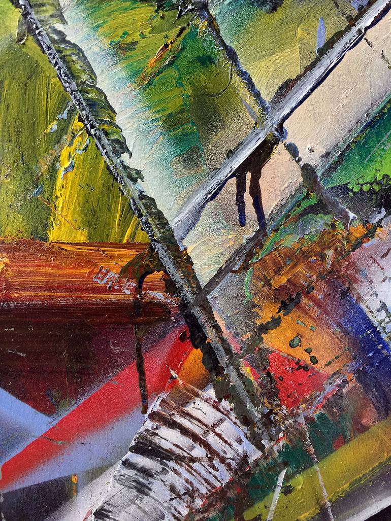 Original Abstract Expressionism Abstract Painting by Rudolf Kinsky