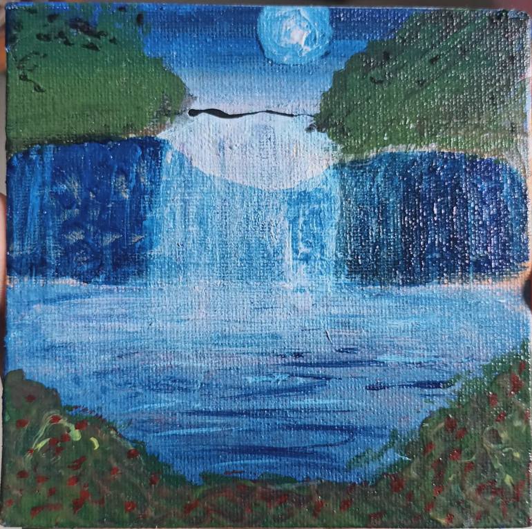 Original Abstract Painting by Tejaswini Kumari | Abstract Art on Canvas | Where the water pauses