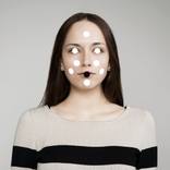 portrait with coding dots by Sebastian Schramm